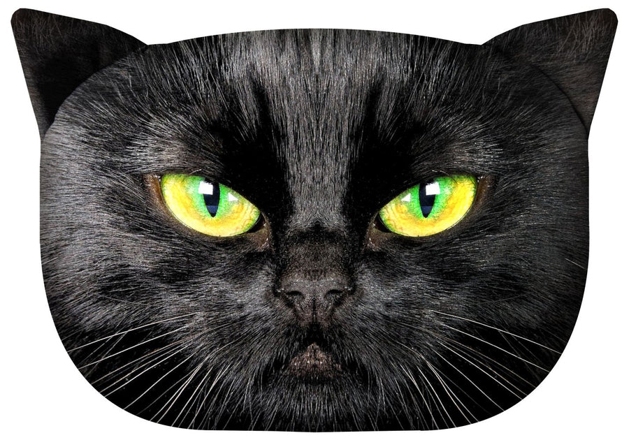 Almofada de design com motivo de gato Almofada decorativa com zíper oculto e enchimento Almofada Nero