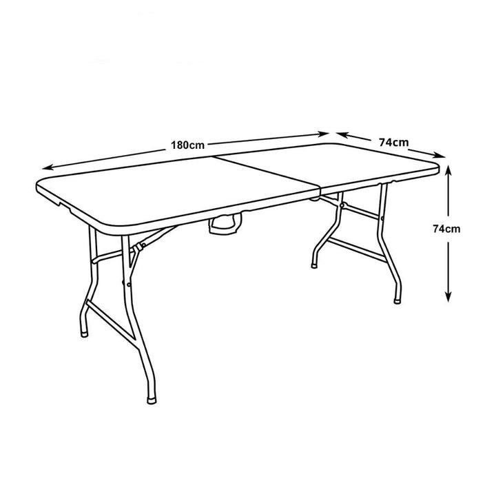 Mesa de catering/jardim GreenBlue 180cm, 180x75x74cm, HDPE, máx. 200 kg, GB370