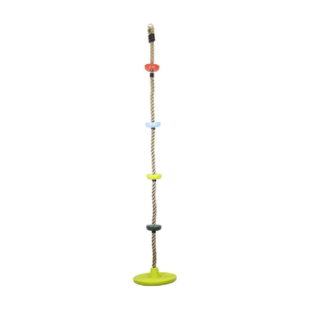 A corda de escalada caçoa o balanço da árvore de Seat, nós coloridos, quintal de 2m