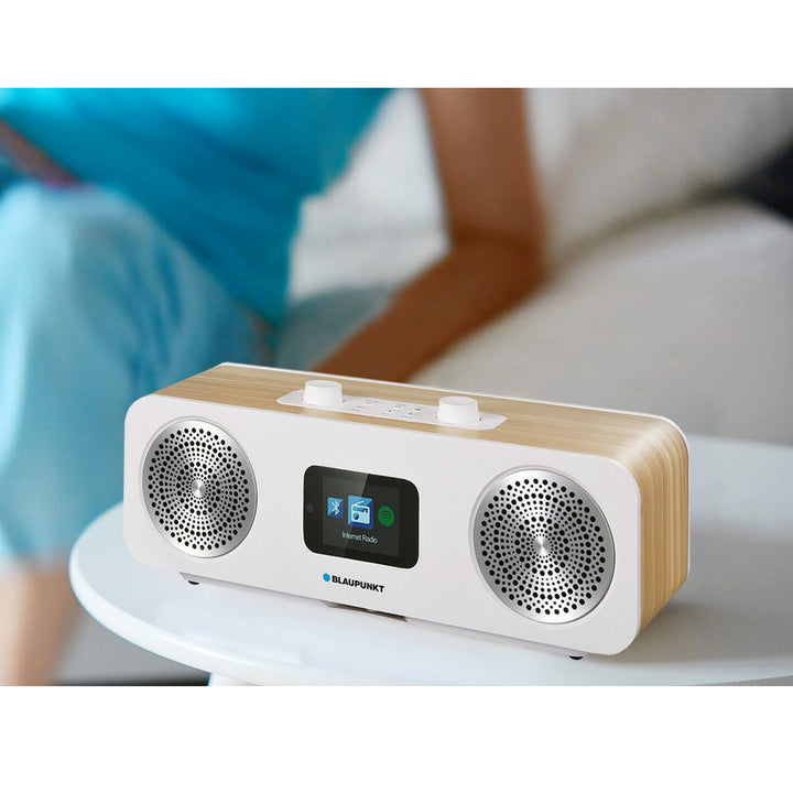 Radio DAB+/FM Radio por Internet con Bluetooth Compatible con Spotify Connect Podcasts Soporte UPnP Pantalla TFT Reloj con función de alarma 2,4".