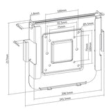 Maclean MC-473 Suporte para MAC Mini, VESA 75x75/100x100, MAC Mini após 2014