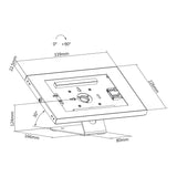 Maclean MC-475 - Soporte para Tablet con Protección Antirrobo para Montaje en Pared o Mesa, Compatible con 9,7"-11", iPad/iPad Air/iPad Pro, Samsung Galaxy Tab A/Tab A7/Tab S6 Lite (blanco)