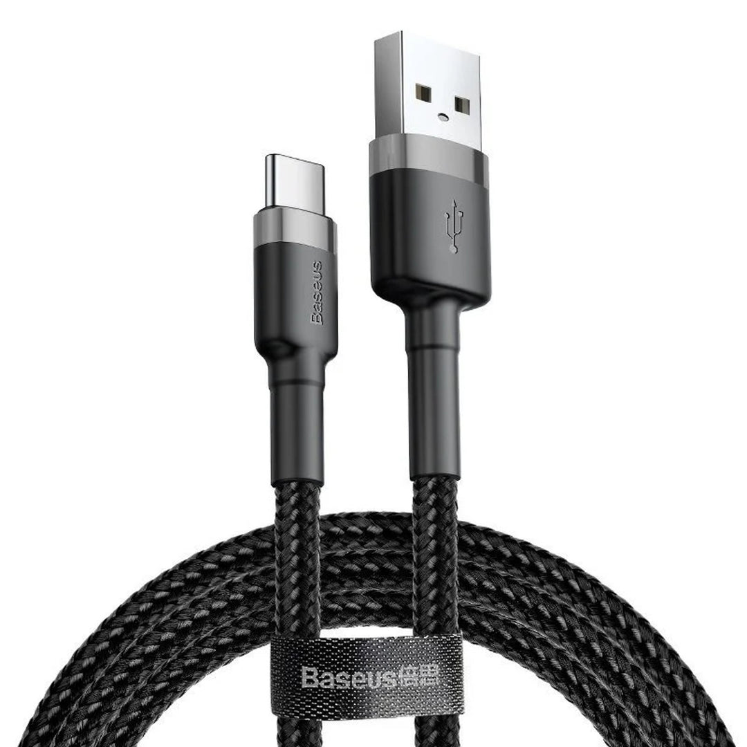 Baseus Quick Charge  Conector USB A - Conector USB-C 1m CATKLF-BG1 Cable Negro