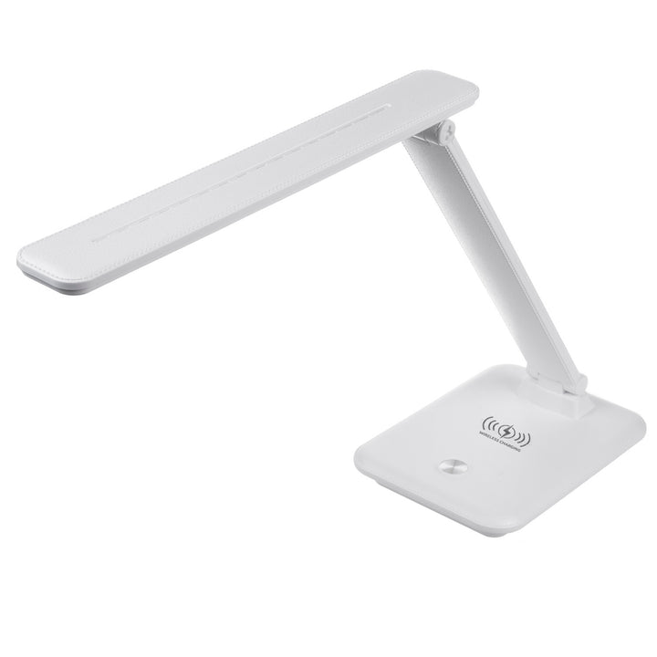 Lâmpada de mesa LED regulável Lâmpada de mesa de 9W com carregador de indução Qi