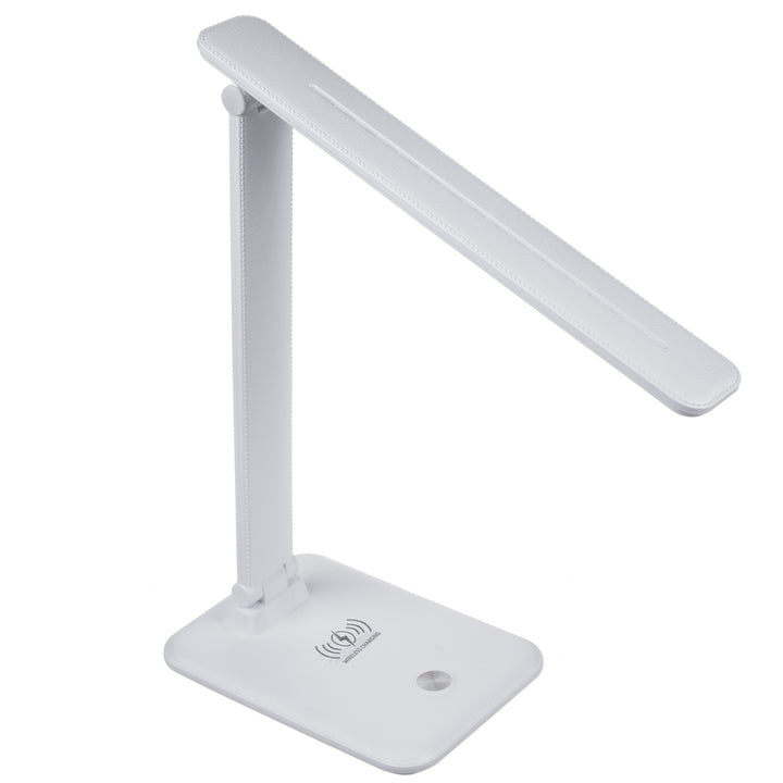 Lâmpada de mesa LED regulável Lâmpada de mesa de 9W com carregador de indução Qi