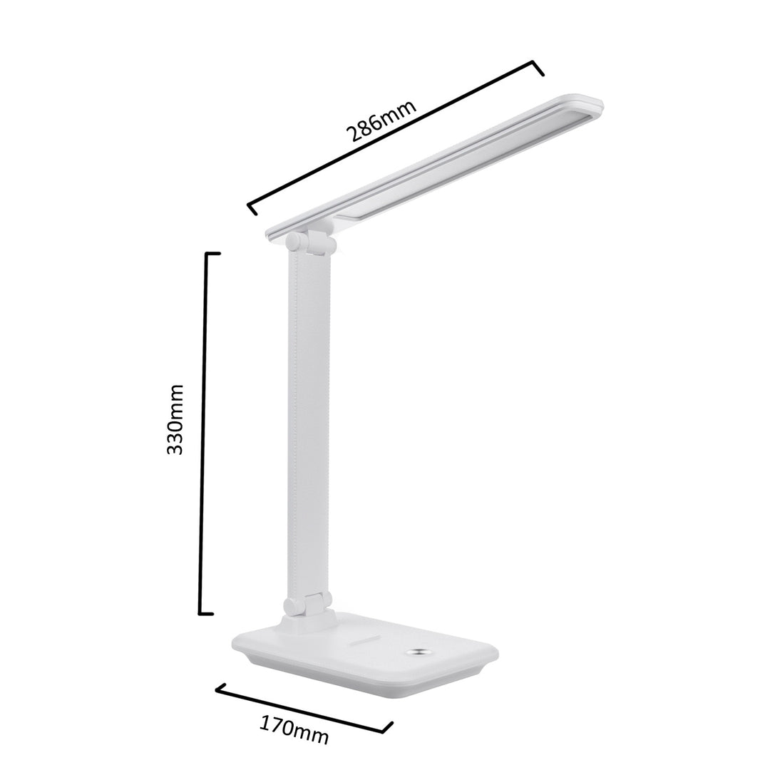 Lâmpada de mesa LED regulável Lâmpada de mesa de 9W com carregador de indução Qi