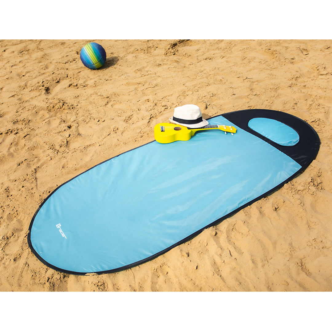 Cobertor de praia Cobertor de piquenique 180x80cm Tapete de praia ao ar livre Cobertor impermeável dobrável azul