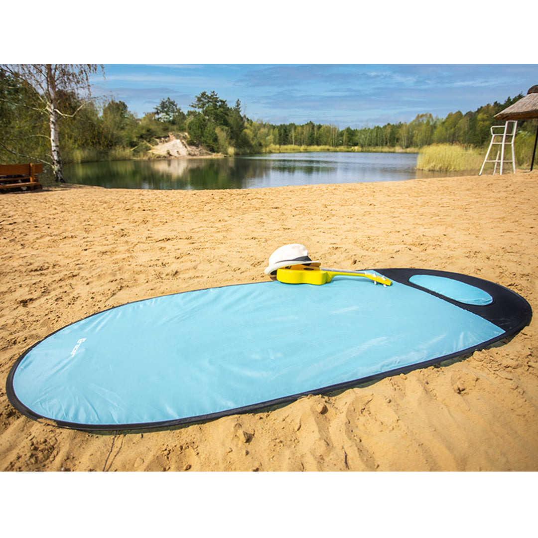 Cobertor de praia Cobertor de piquenique 180x80cm Tapete de praia ao ar livre Cobertor impermeável dobrável azul