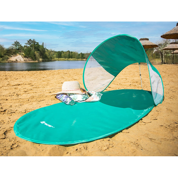 Tapete de praia com guarda-chuva capa de piquenique guarda-chuva 145 x 70 cm cobertor ao ar livre impermeável dobrável rápido portátil hortelã