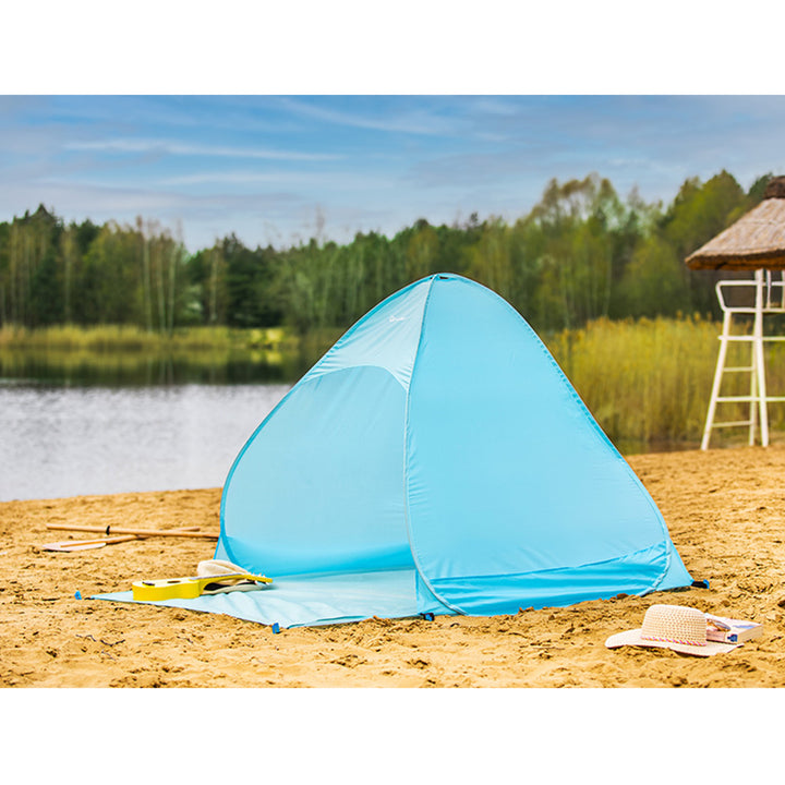 Carpa de playa Concha instantánea Pivotante Carpa de camping Carpa automática portátil Throw Up Carpa al aire libre 160 x 150 x 115cm
