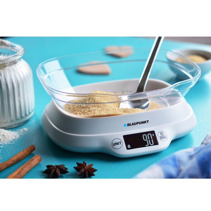 Báscula digital de cocina con bol extraíble de 1,2 litros hasta 5 kg Botones táctiles Báscula digital