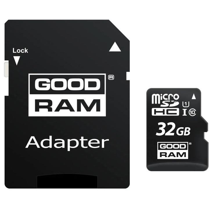 Cartão de memória microSD de 32 GB + adaptador Goodram Classe 10 UHS-I SD