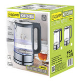 Chaleira elétrica sem fio MAESTRO MR-053 1.7L com tampa de vidro; Aço inoxidável iluminado 2200W