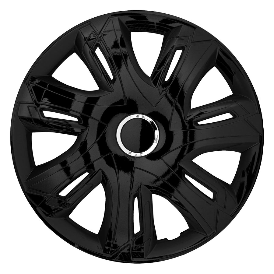 Calotas NRM 15" Supernova lacadas pretas 4 peças