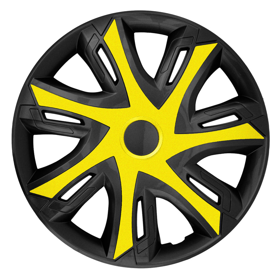 NRM N-Power tapacubos bicolor de 15'' amarillo/negro 4 unidades