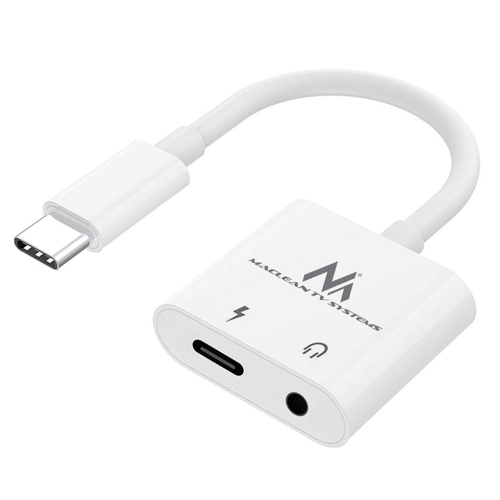 Adaptador USB tipo C - minijack de 3,5 mm30W Maclean, MCTV-848