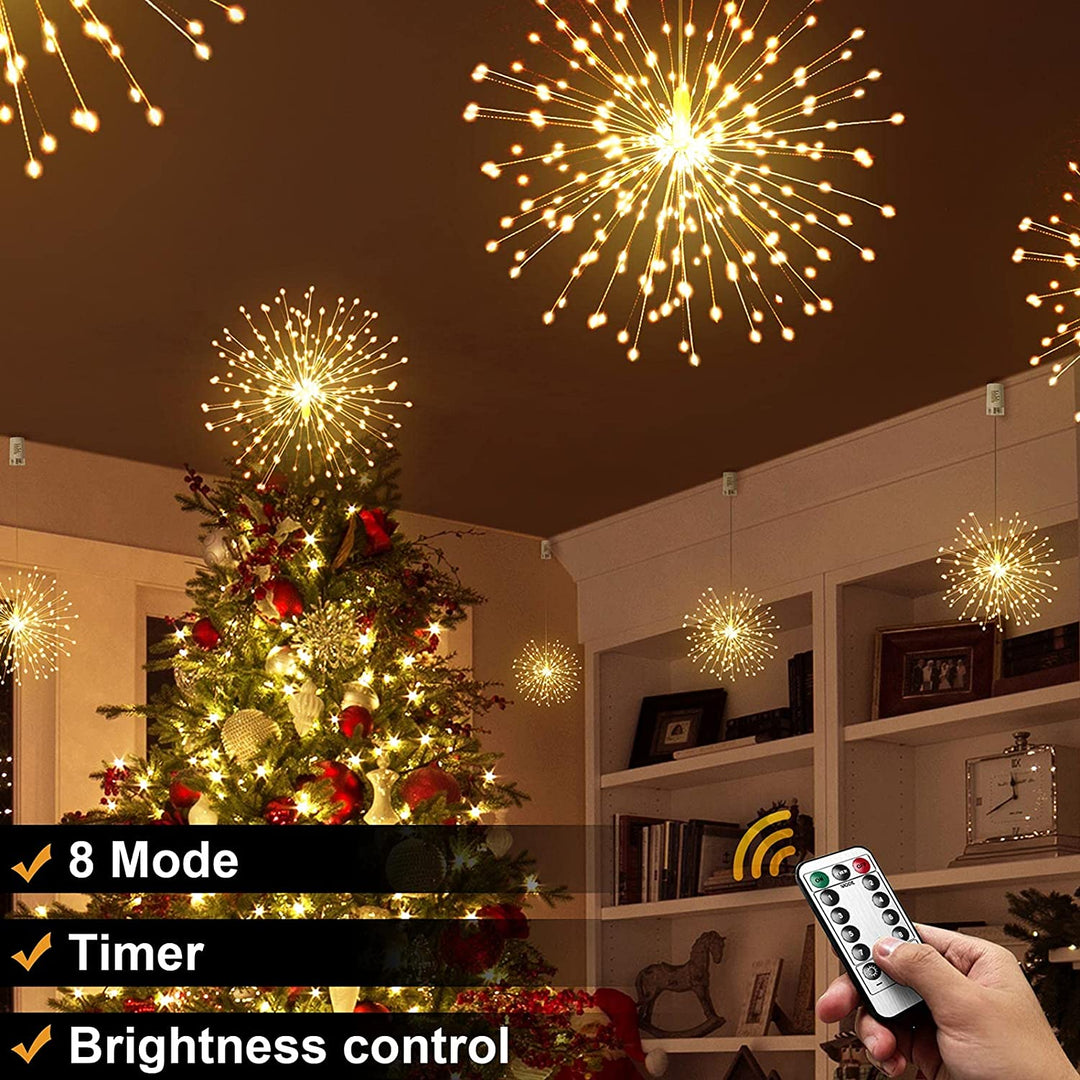 Lâmpada/sopradores de fogos de artifício Maclean LED, 30cm x 12 peças, 120 LEDs, 8 modos de iluminação, 4xAA (LR06), temperatura de cor.3000K, MCE419