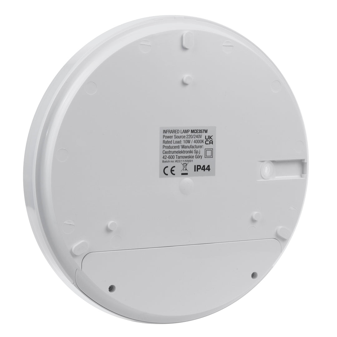 Lâmpada LED detector de movimento Maclean, infravermelho, branco, 10W, IP44, branco natural (4000K), 900lm, MCE357 W