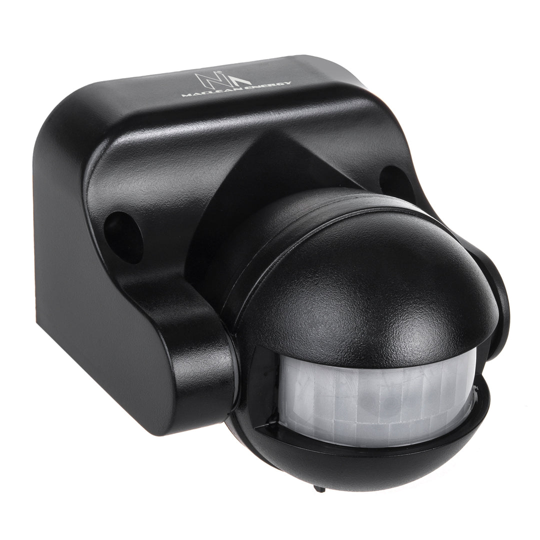 Maclean MCE358 B Sensor de Movimiento por Infrarrojos Sensor PIR de 180° con Sensor Crepuscular Infrarrojo IP44 | Uso en Interiores y Exteriores | Alcance hasta 12 m | Carga 300/1200W