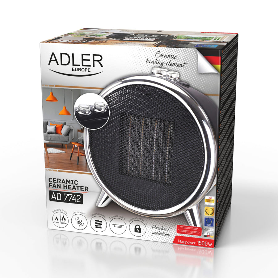 Radiador cerámico de 1500 W con modo ventilador Adler AD 7742