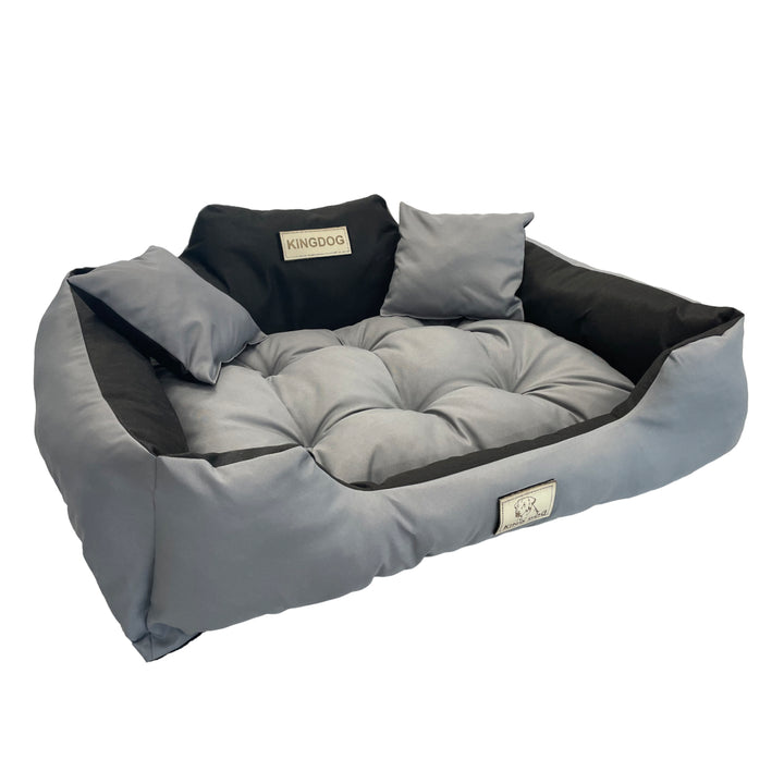 Cama grande para cães e gatos 75 x 65 cinza escuro - Kingdog tamanho M