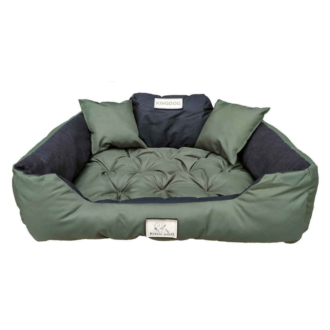 Cama grande para cães e gatos 75 x 65 Verde - Kingdog tamanho M