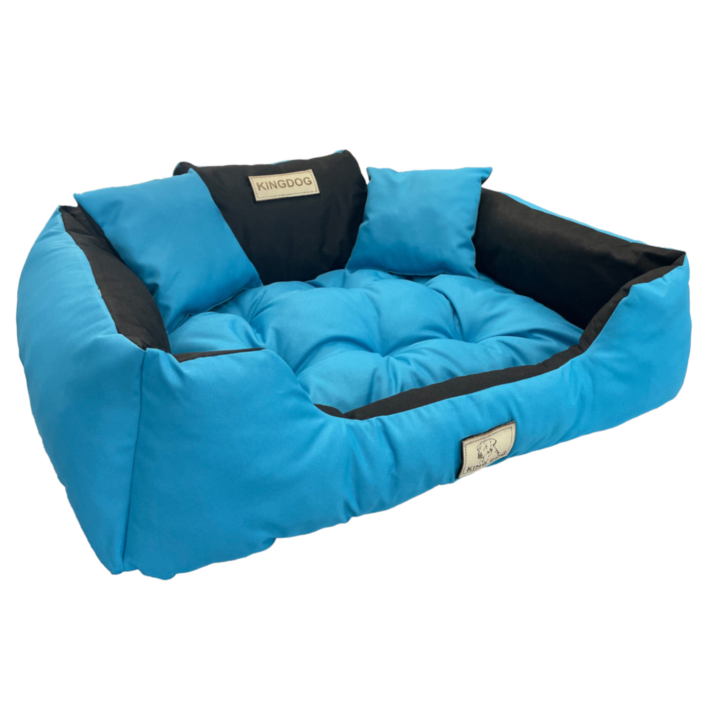 Cama grande para cães e gatos 75 x 65 Azul - Kingdog tamanho M