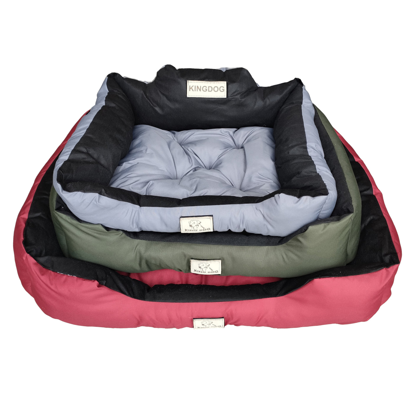 Cama grande para perros y gatos 75 x 65 gris claro - Kingdog talla M