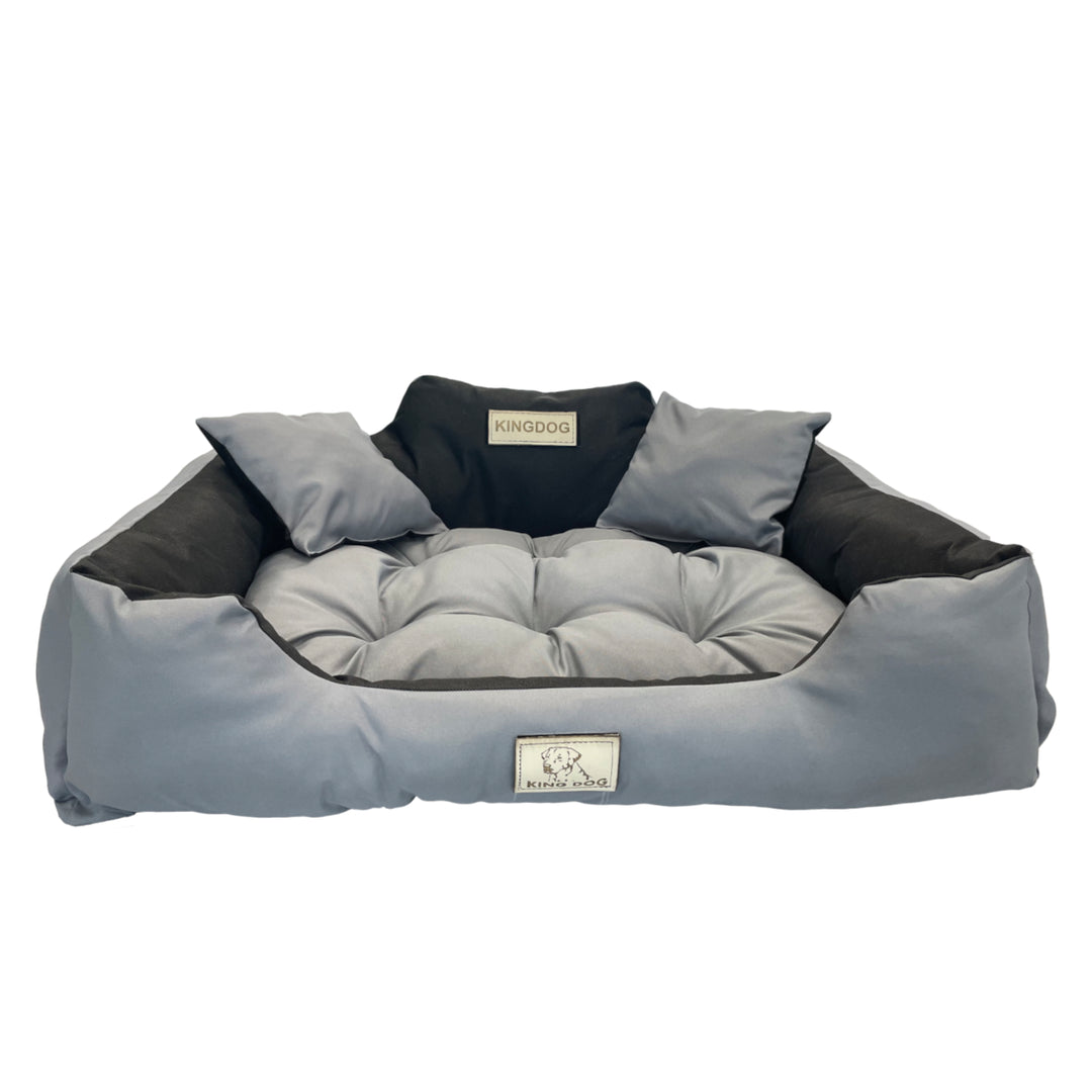 Cama grande para cães e gatos 100 x 75 cinza escuro - Kingdog tamanho L