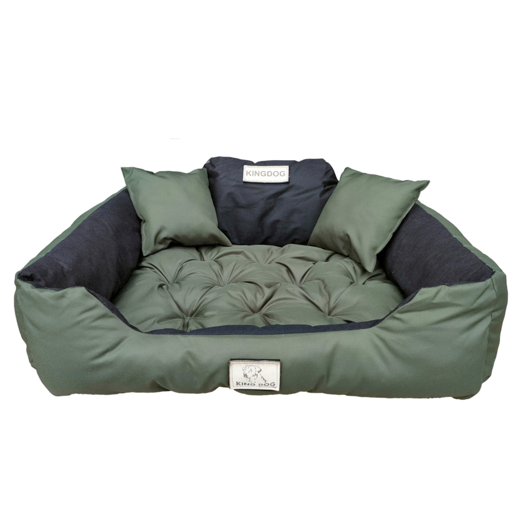 Cama grande para cães e gatos 100 x 75 Verde - Kingdog tamanho L