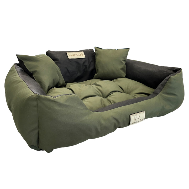 Cama grande para cães e gatos 100 x 75 Verde - Kingdog tamanho L