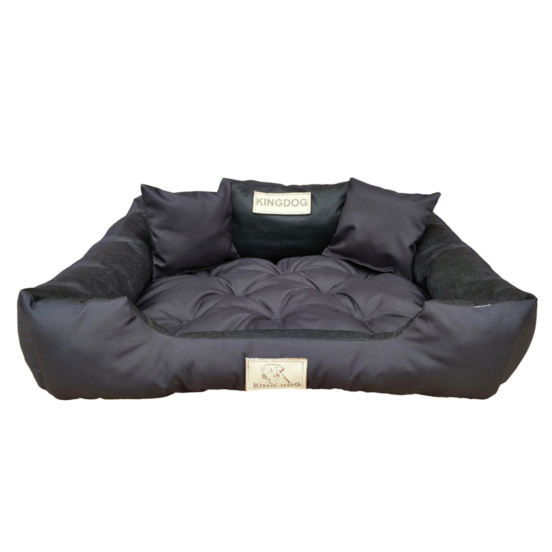 Cama grande para cães e gatos 115 x 95 Preto - Kingdog tamanho XL