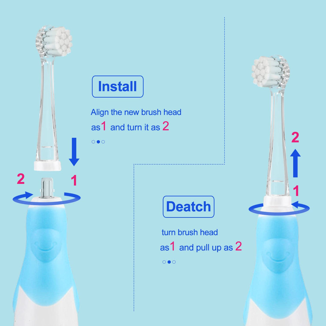 Conjunto de escova de dentes de reposição para SG-513 SEAGO, 4 peças, cor transparente, SG-513 de reposição