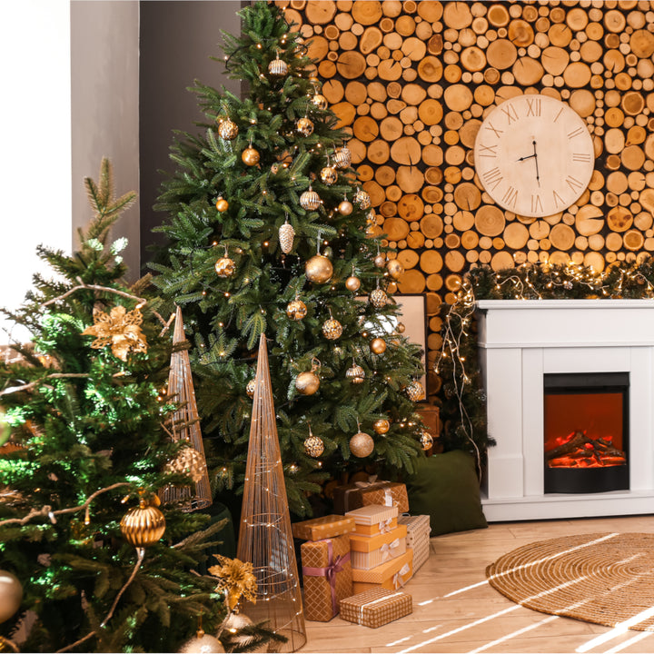 Árbol de Navidad de PVC Premium Abeto cubierto de nieve con ramas de PE 250
