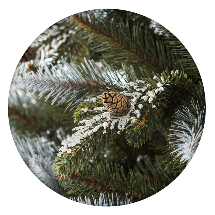 Árbol de Navidad de PVC Premium Abeto cubierto de nieve con ramas de PE 220