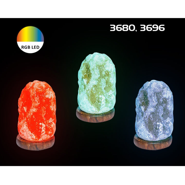 Wasabi,ind.deco.RGB.saltlamp,LED 1W,lua - lâmpada decorativa