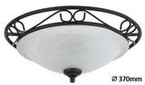 Lampa sufitowa Athen ceilingD37 E27 2x60W negro mate