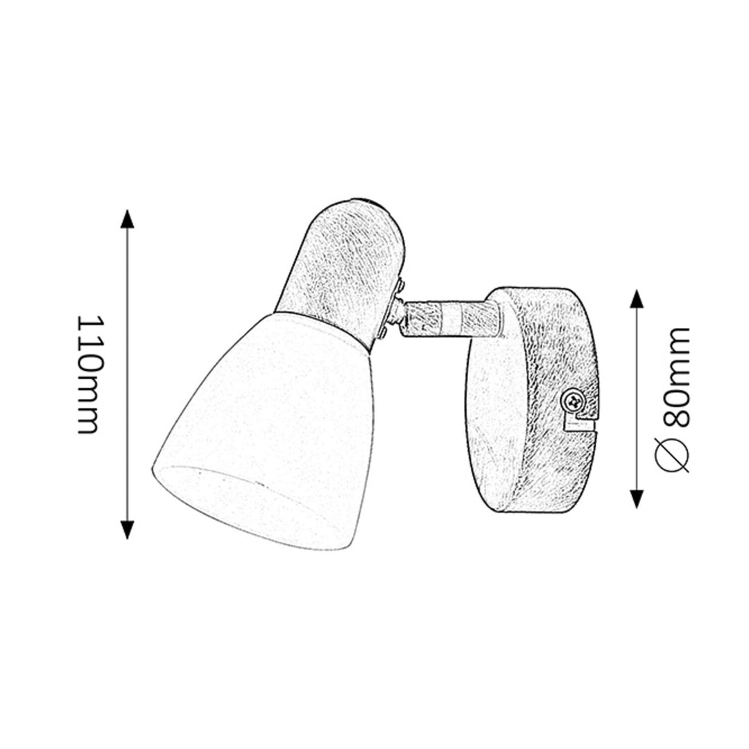 Lampa ścienna Soma spot E14 1x40W antic marrón crema