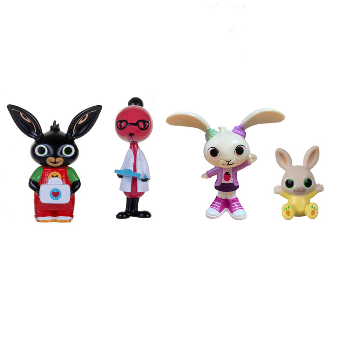 Conjunto de 4 figuras do Bing (Bing, Molly, Coco, Charlie)