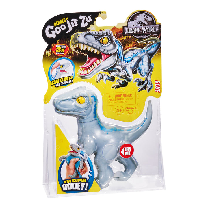 Estatueta de Heroes of Goo Jit Zu Jurassic World - dinossauro azul