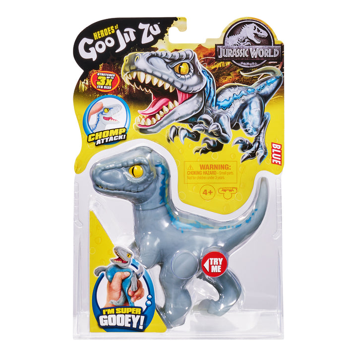 Estatueta de Heroes of Goo Jit Zu Jurassic World - dinossauro azul