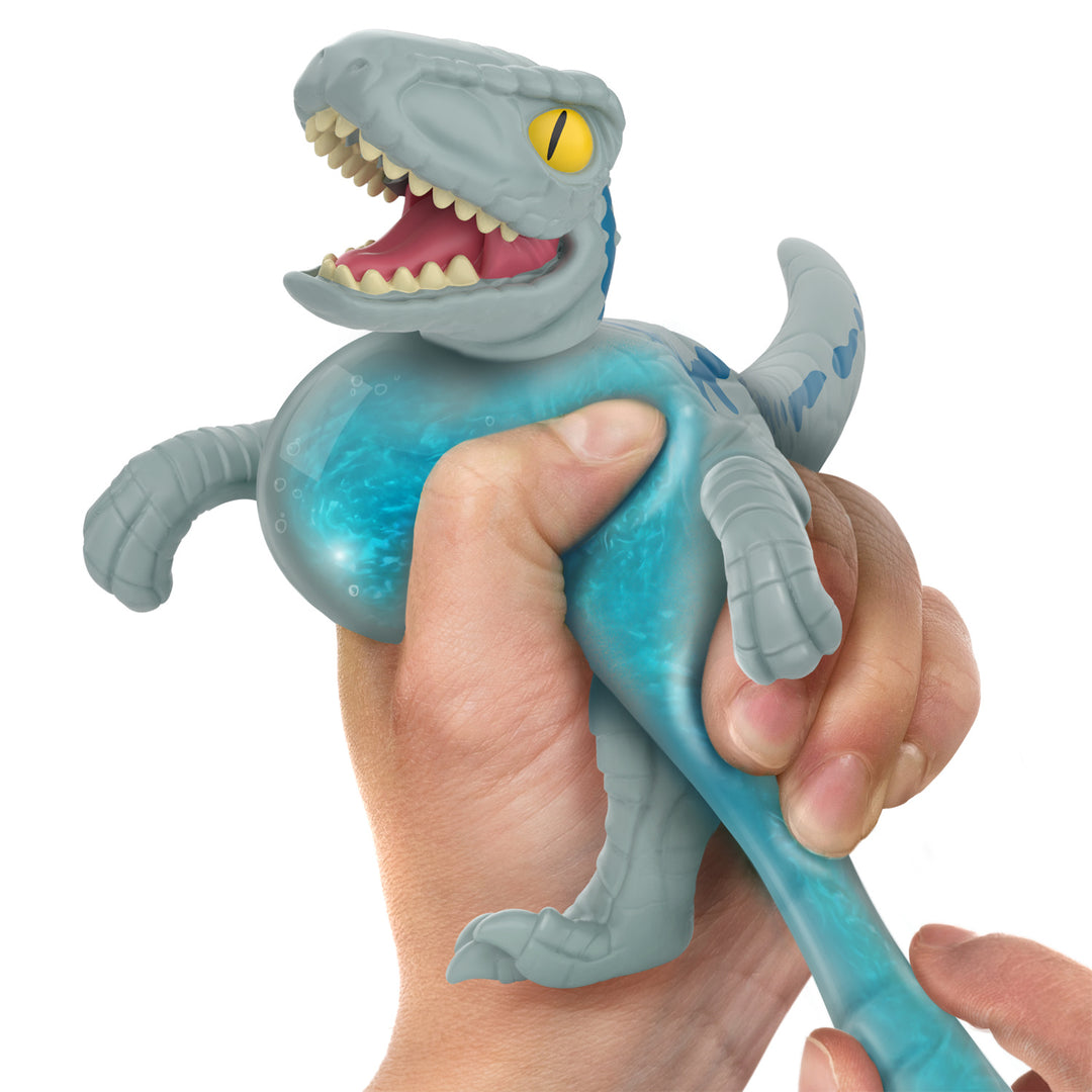 Estatueta de Heroes of Goo Jit Zu Jurassic World - dinossauro azul