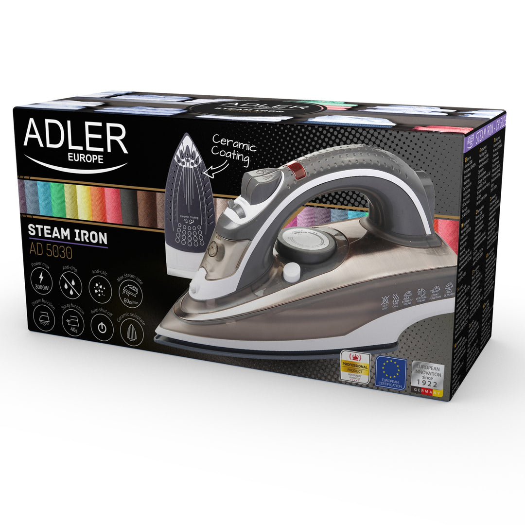 Adler AD 5030 Ferro cerâmico autolimpante 3000 W