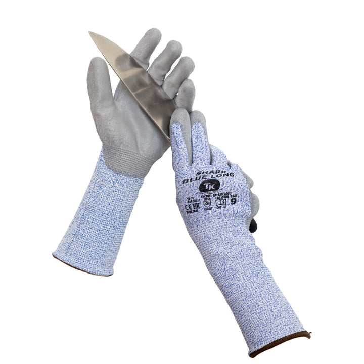 GUANTES ANTIESCARAS CON PUÑOS EXTENDIDOS TALLA 6 (1 PAR)