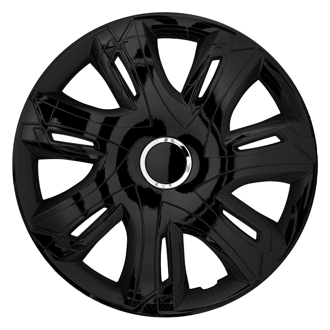 Tapón 16" Supernova lacado negro 4 piezas universal