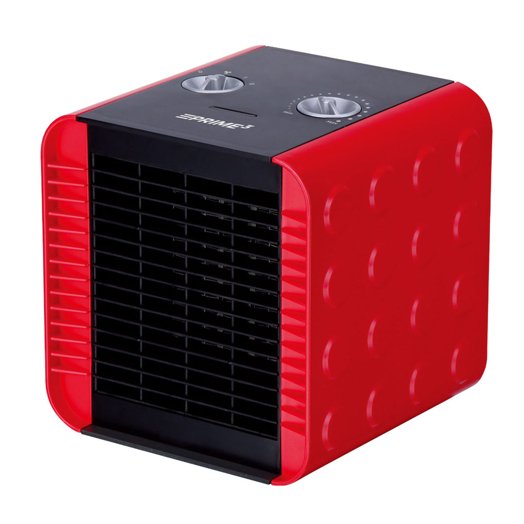 Ventilador térmico Prime3 PTC SFH81RD, 750W/1500W, rojo/negro