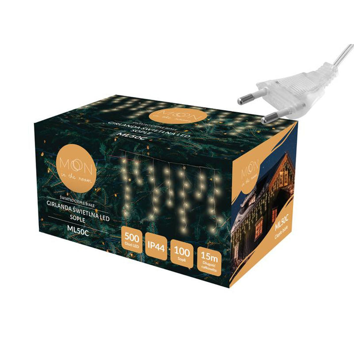 Guirnalda luminosa ML50C 100 Sopli 500 Led 15m blanco cálido IP44