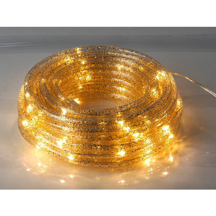 Cordão decorativo ML54GC 100LED 10m com brilho dourado branco quente IP44