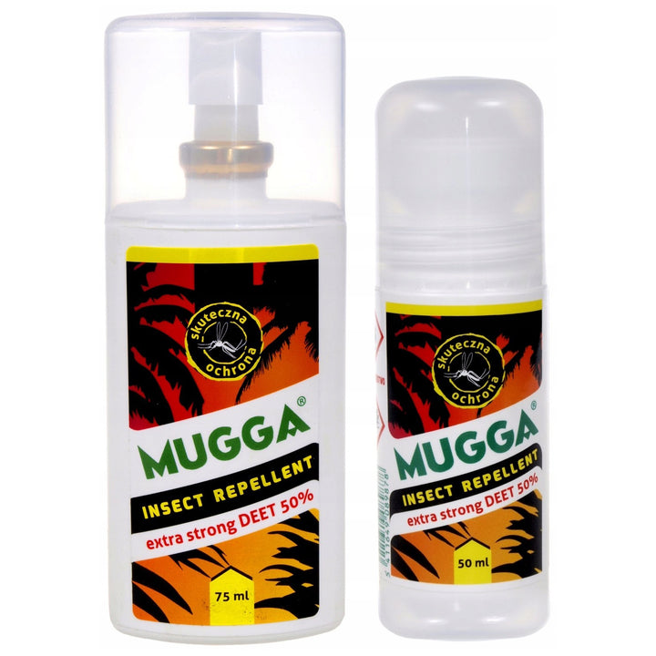 Zestaw Mugga Spray Forte + Roll On 50% Deet Mugga