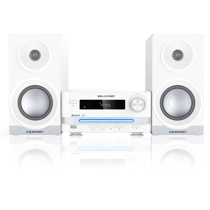 Sistema HiFi Microsystem Compact con Bluetooth y reproductor de CD/USB Radio RMS: 15 W (2 x 7,5 W) Pantalla LED Ecualizador AUX Reloj Mando a distancia